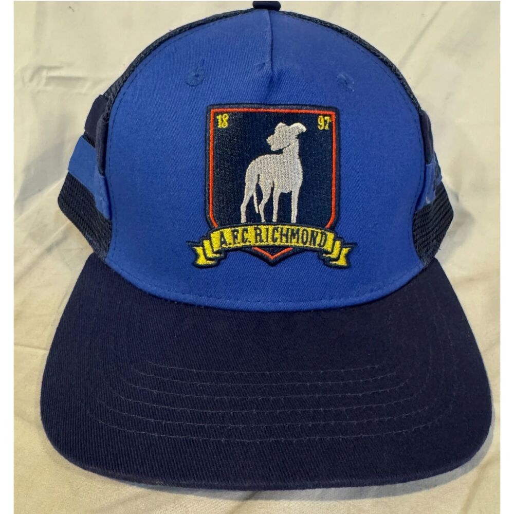 Ted Lasso AFC Richmond Trucker Hat Believe Patch Blue Mesh Snapback Cap Official
